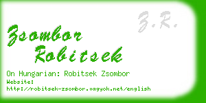 zsombor robitsek business card